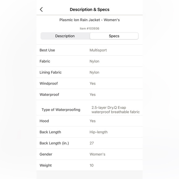 Mountain Hardware Rain Coat - Women’s M - Picture 7 of 10